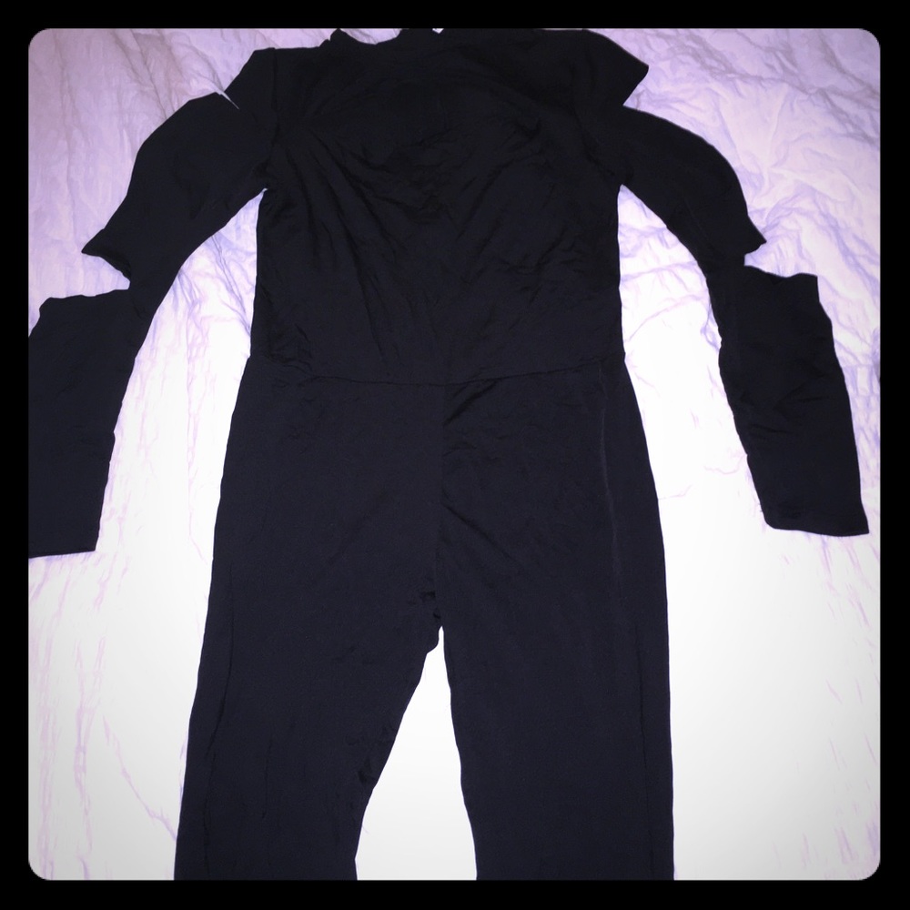 Black spandex one piece outfit